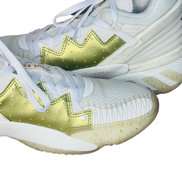 ADIDAS D.O.N. Issue #2 2 Donovan Mitchell White Gold Metallic Men's 8 Women’s 9 - Picture 7 of 10